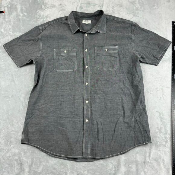 Ecko Unltd Shirt Mens 3XL Grey Button Up Pocket Business Career Western - Picture 4 of 13